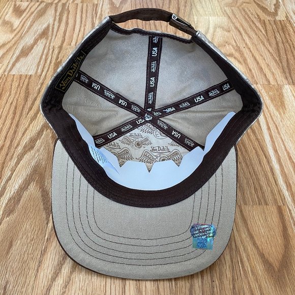 VON DUTCH TAN PANEL BASEBALL CAP HAT OS never even got to wear it - Picture 6 of 9